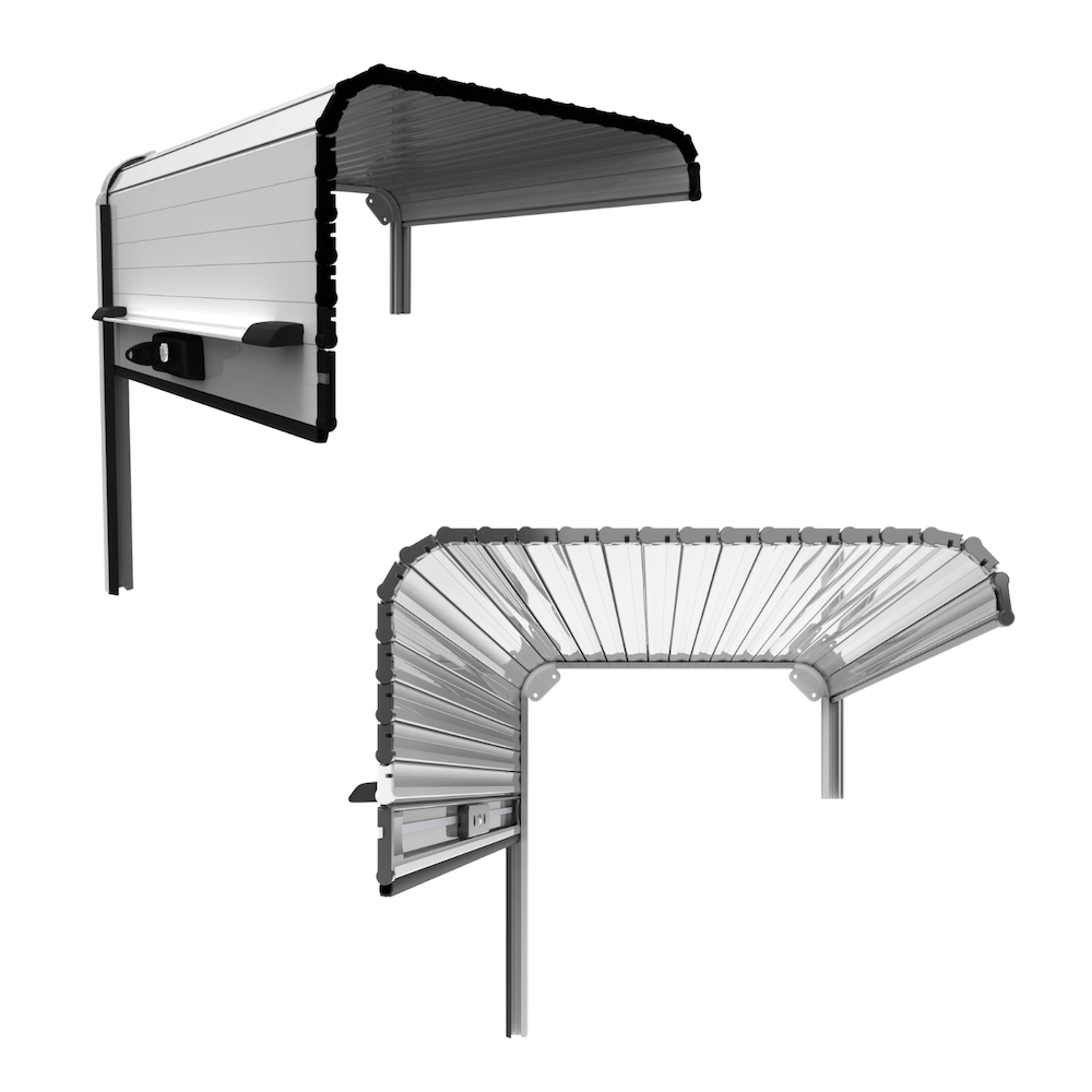 Rideau aluminium repliable sous le toit Alucoffre MCD